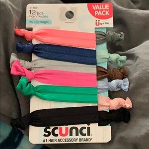 Scunci 12 piece colored hair ties